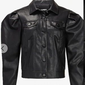 Womens Vegan Leather Jacket- NEVER WORN